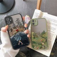 Cartoon dekoracje dziewczyna etui na telefony dla iphone 7 8 Plus SE 2020 13 11 12 Pro Max dla iPhone X XR XS MAX twarde, odporne na wstrząsy okładka Fundas 3